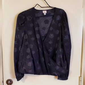 A New Day Women's Blouse Large Black